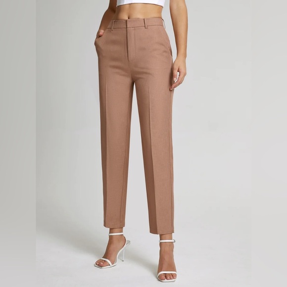 High Waisted Cropped Skinny Straight Leg Trousers with tags - Picture 1 of 8